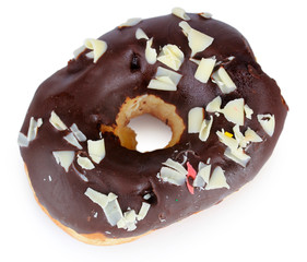 Sweet donut isolated on white