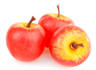 Small apples, isolated on white
