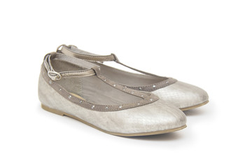 Ballet shoes isolated on the white