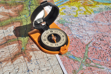 Maps and compass.