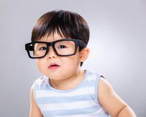 Little boy with glasses