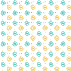 Seamless pattern floral textured vector background.