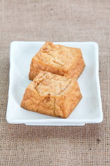 deep fried tofu bubble or bean curd tofu