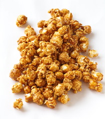 unhealthy popcorn snacks on a white