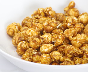 unhealthy popcorn snacks on a white