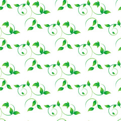 green leaves seamless background