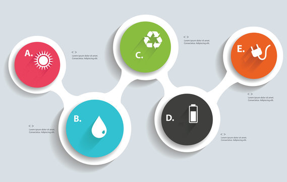 Ecology info graphics,blank for text,vector