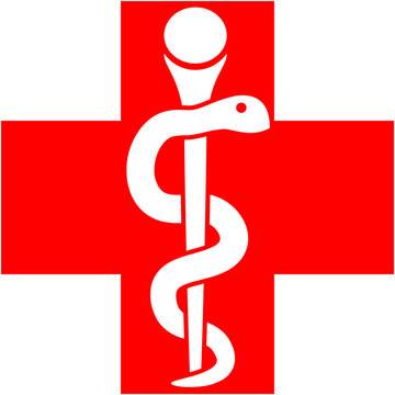 Aeskulap Schlange Stab Kreuz Arzt