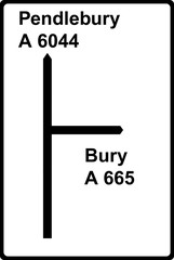 Non-primary junction sign