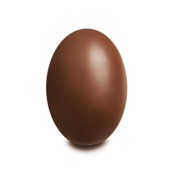 Chocolate Egg On White Background