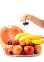 plate with fruit