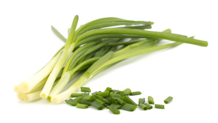 Green Onion isolated on white background