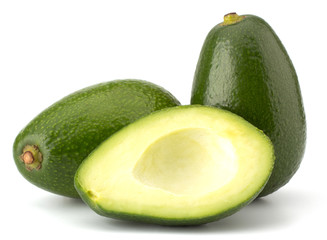 Fresh avocado fruit isolated on white background