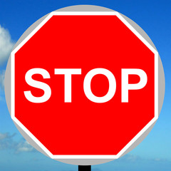 Manually operated temporary stop sign