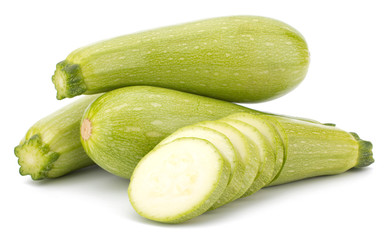 Fresh vegetable marrow isolated on white background