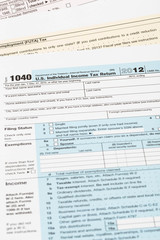 Obraz premium Tax form taxation concept
