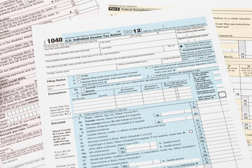 Fototapeta premium Tax form taxation concept