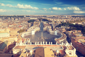 Fototapeta premium Saint Peter's Square in Vatican, Rome, Italy