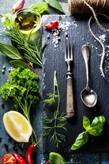 Fotobehang Herbs and spices © Natalia Klenova