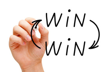 Win-Win Situation Or Strategy Arrows Concept
