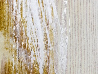 Closeup of paint wood. Wooden plank as background texture.