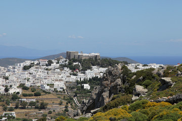 Fototapeta na wymiar Chora und das Johanneskloster auf Patmos