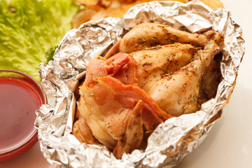 roast quail in the foil