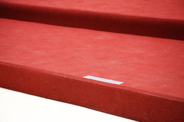adhesive tape on stage carpet