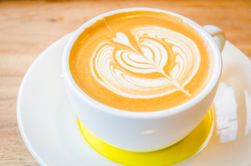 Latte art coffee