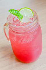 Pink lemonade juice cocktail