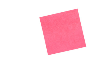 Paper note isolated on white background
