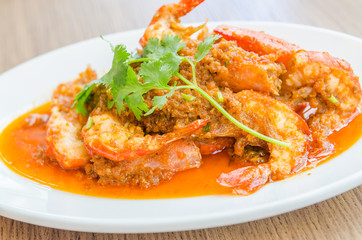 Fried shrimp garlic