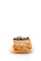 Coffee cake isolated on white background