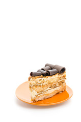 Coffee cake isolated on white background