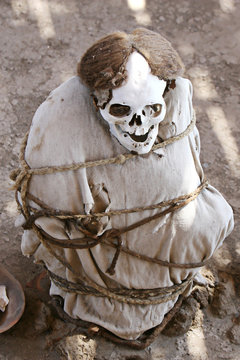 Ancient Mummy Wrapped in Fabric