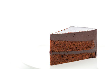 Cake chocolate isolated on white background