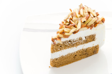 Coffee cake isolated on white background