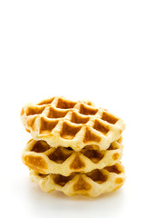 Waffle isolated on white background