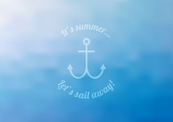 Summer blue background