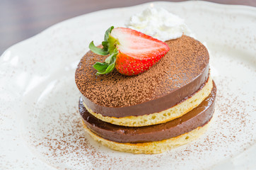 Chocolate pudding pancake