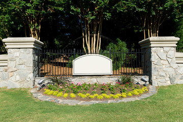 Attractive subdivision entrance