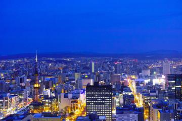 Fototapeta premium 札幌市街の夜景