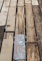 Old plank wooden wall background