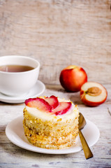 cheesecake mini with peaches