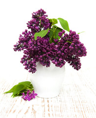 summer lilac flowers in vase