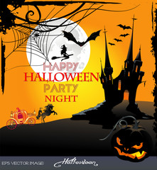 eps Vector image: Halloween Party night