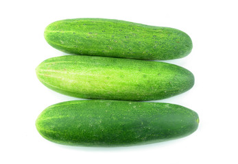 fresh cucumbers isolated on white