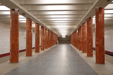 Moscow metro, interior of station Kakhovskaya