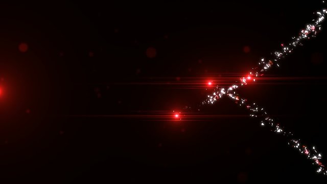 Atmospheric Background with red duos particles