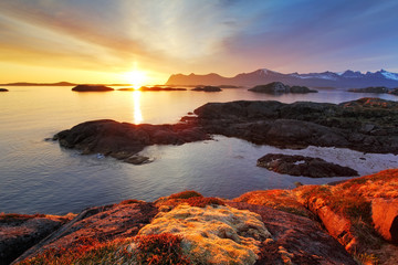 Ocean coast nice sunset in Norway - Senja © TTstudio